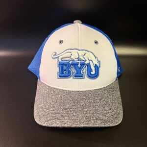 Zephyr BYU Cougars Hat Cap Fitted Mesh Back Gray Blue Baseball‎ NCAA